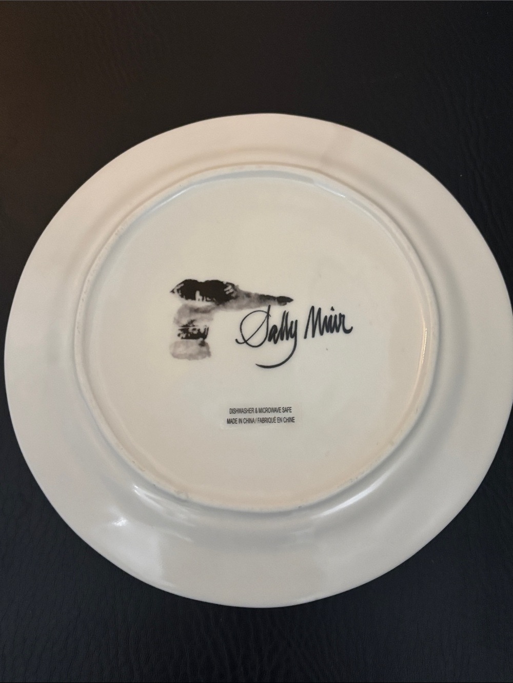 Anthropologie x Sally Muir Ceramic Dog Plate in Black & Orange Whippet Greyhound - Picture 7 of 8